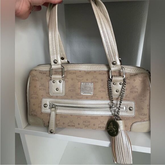 MCM MUNCHEN FABRIC SATCHEL - Picture 1 of 14